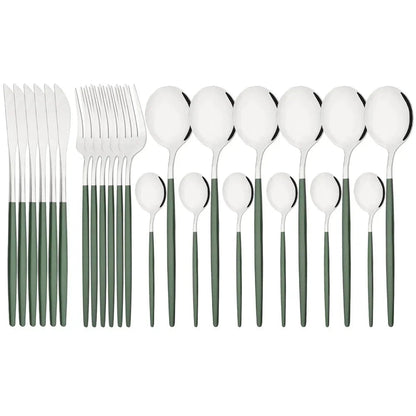 Stylish Pink Stainless Steel Utensil Set for Comfortable Dining