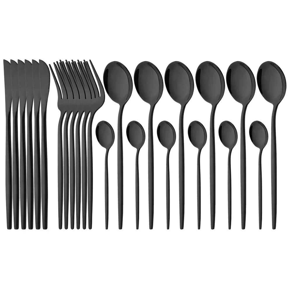 Stylish Pink Stainless Steel Utensil Set for Comfortable Dining