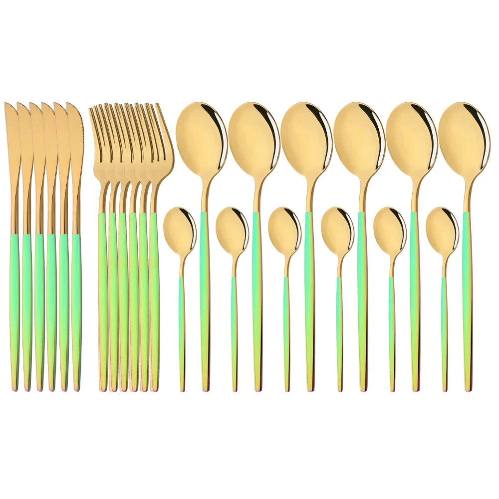 Stylish Pink Stainless Steel Utensil Set for Comfortable Dining