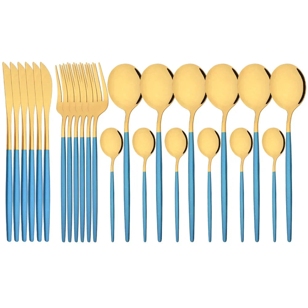 Stylish Pink Stainless Steel Utensil Set for Comfortable Dining