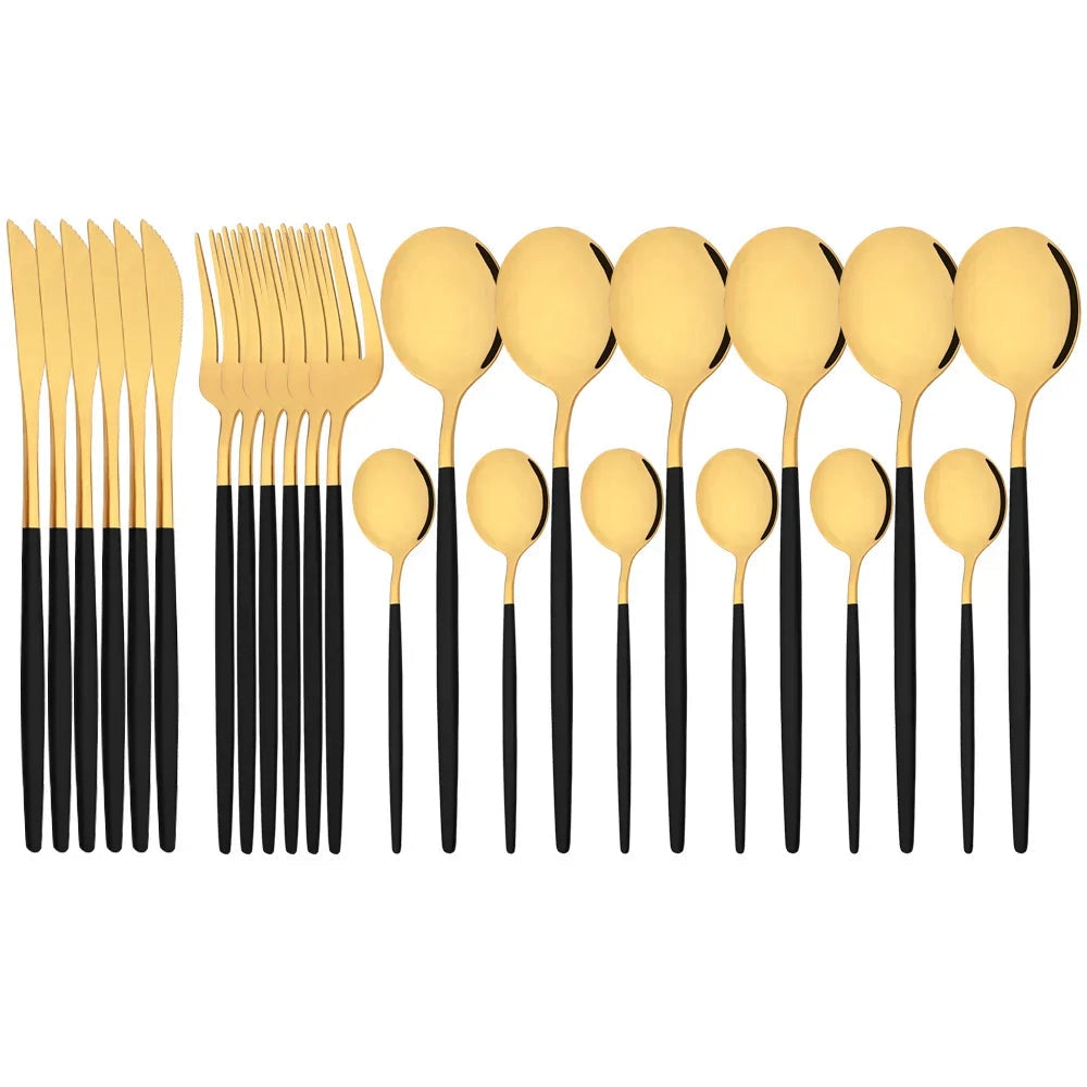 Stylish Pink Stainless Steel Utensil Set for Comfortable Dining