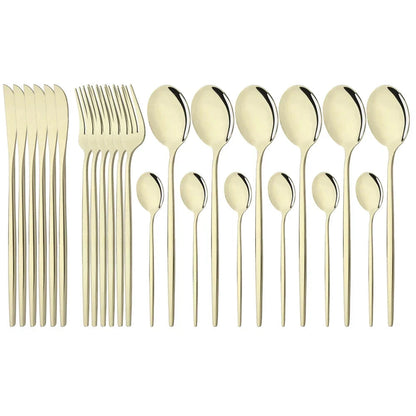 Stylish Pink Stainless Steel Utensil Set for Comfortable Dining