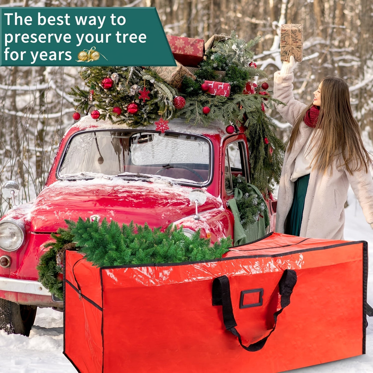 Durable Waterproof Storage Bag for Christmas Tree - Simple Packing & Safeguarding
