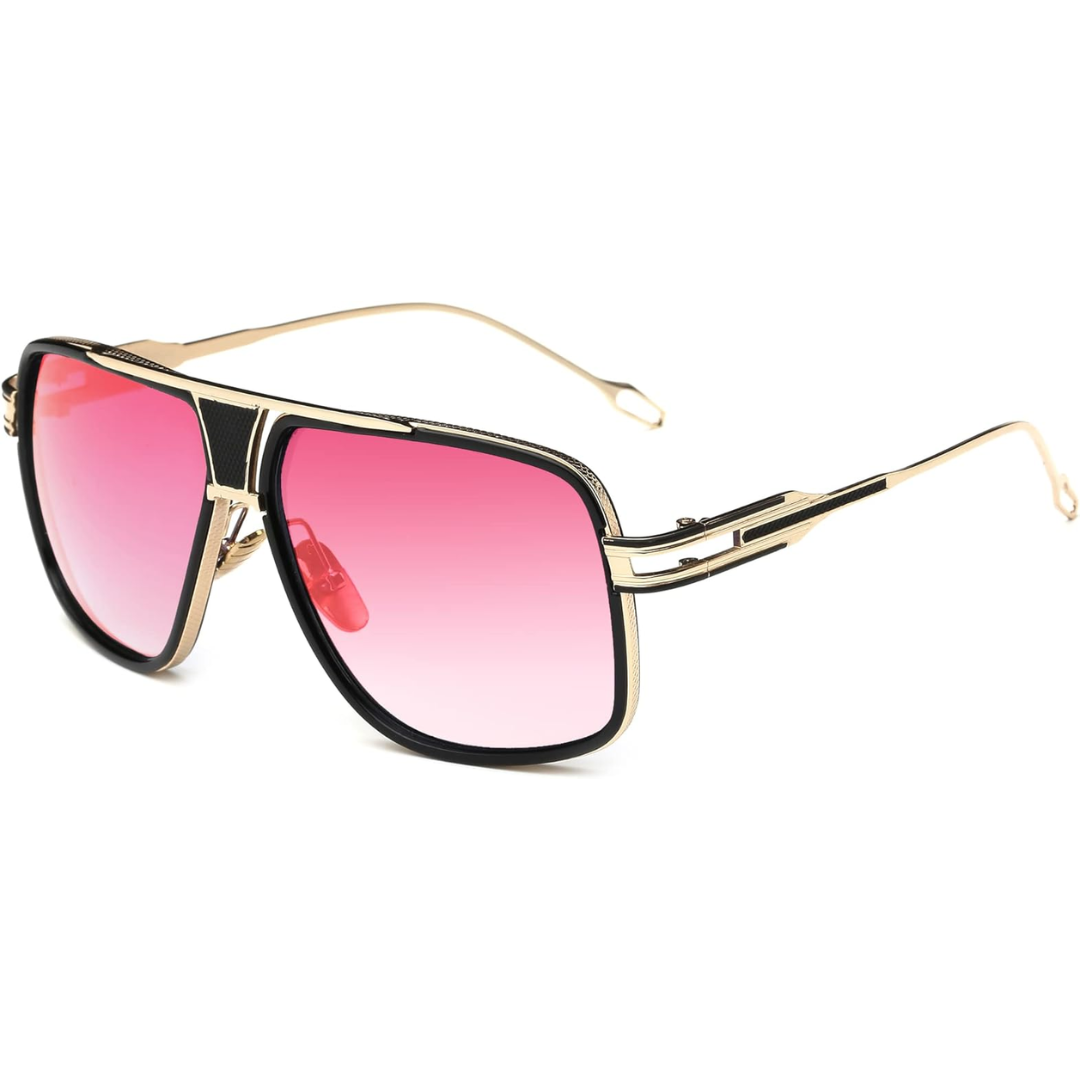 Lightweight Aviator Sunglasses for Men, Alloy Frame, 100% UV Protection