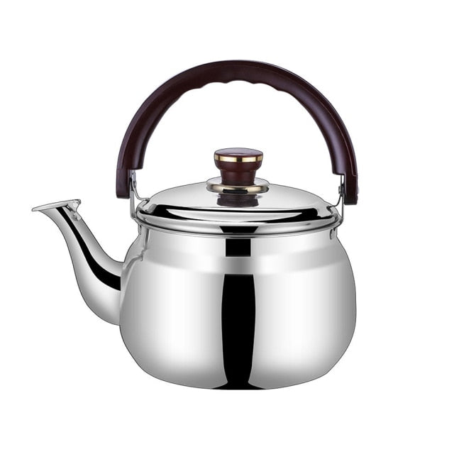 Safe Pouring Whistling Kettle in Stainless Steel - Ergonomic and Durable