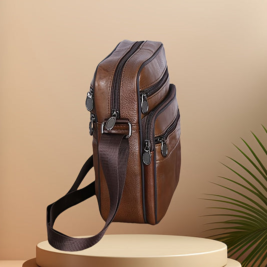 Adjustable Strap Cowhide Shoulder Bag – Versatile Design for Daily Use