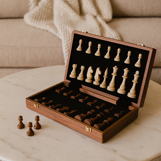 Wooden Chess Set with Storage – Portable Design for Tournaments