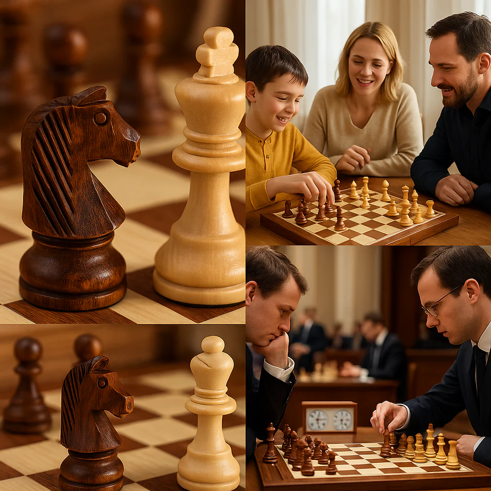 Wooden Chess Set with Storage – Portable Design for Tournaments