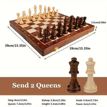 Wooden Chess Set with Storage – Portable Design for Tournaments