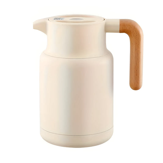 Wooden Handle Insulated Carafe – Ideal for Hot and Cold Drinks