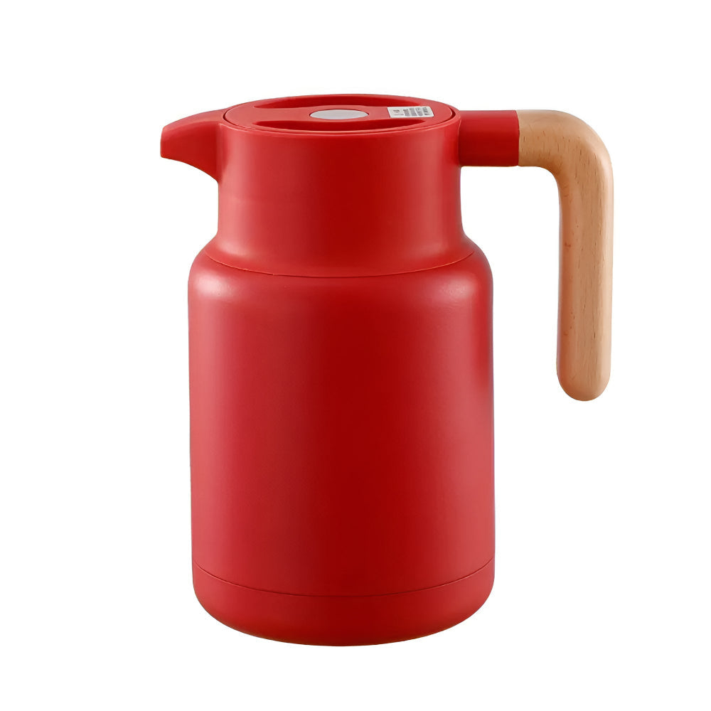 Wooden Handle Insulated Carafe – Ideal for Hot and Cold Drinks