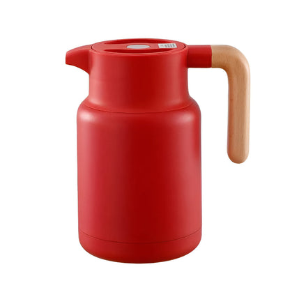 Wooden Handle Insulated Carafe – Ideal for Hot and Cold Drinks