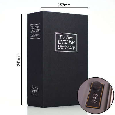 Discreet Storage Book Safe with Hidden Section and Double Lock
