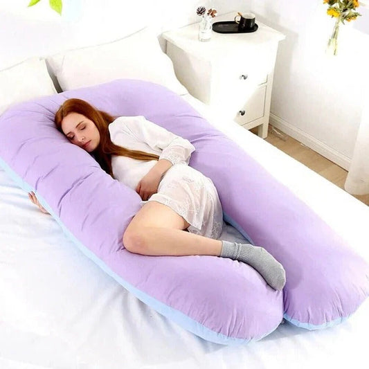 Adjustable Height Comfort Pillow for Sleep Support - U-Shape Design