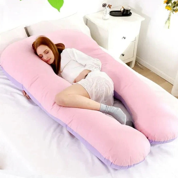 Adjustable Height Comfort Pillow for Sleep Support - U-Shape Design
