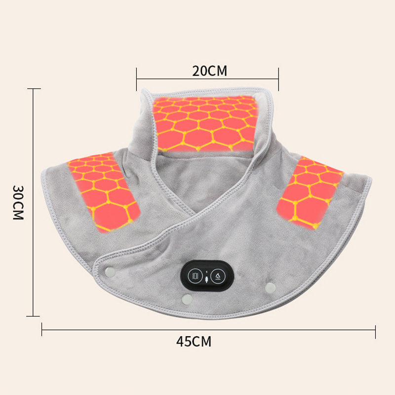 Ergonomic Heating Pad for Neck and Shoulders with Vibration – Pain Relief