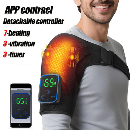 Adjustable Heat and Vibration Shoulder Support – Ergonomic Pain Relief