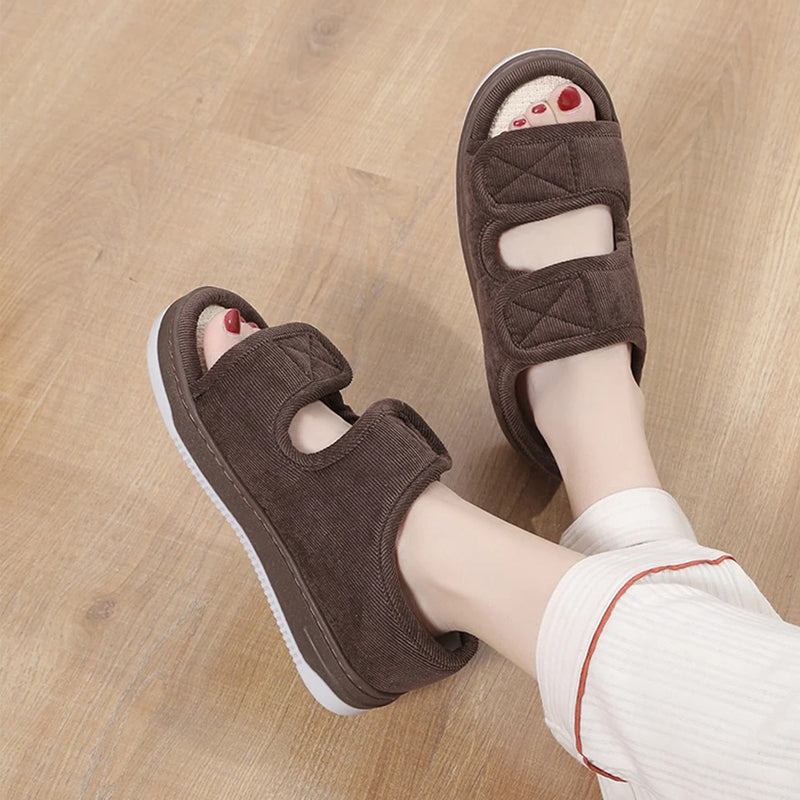 Breathable Open Toe Slippers with Dual Straps – Adjustable Comfort