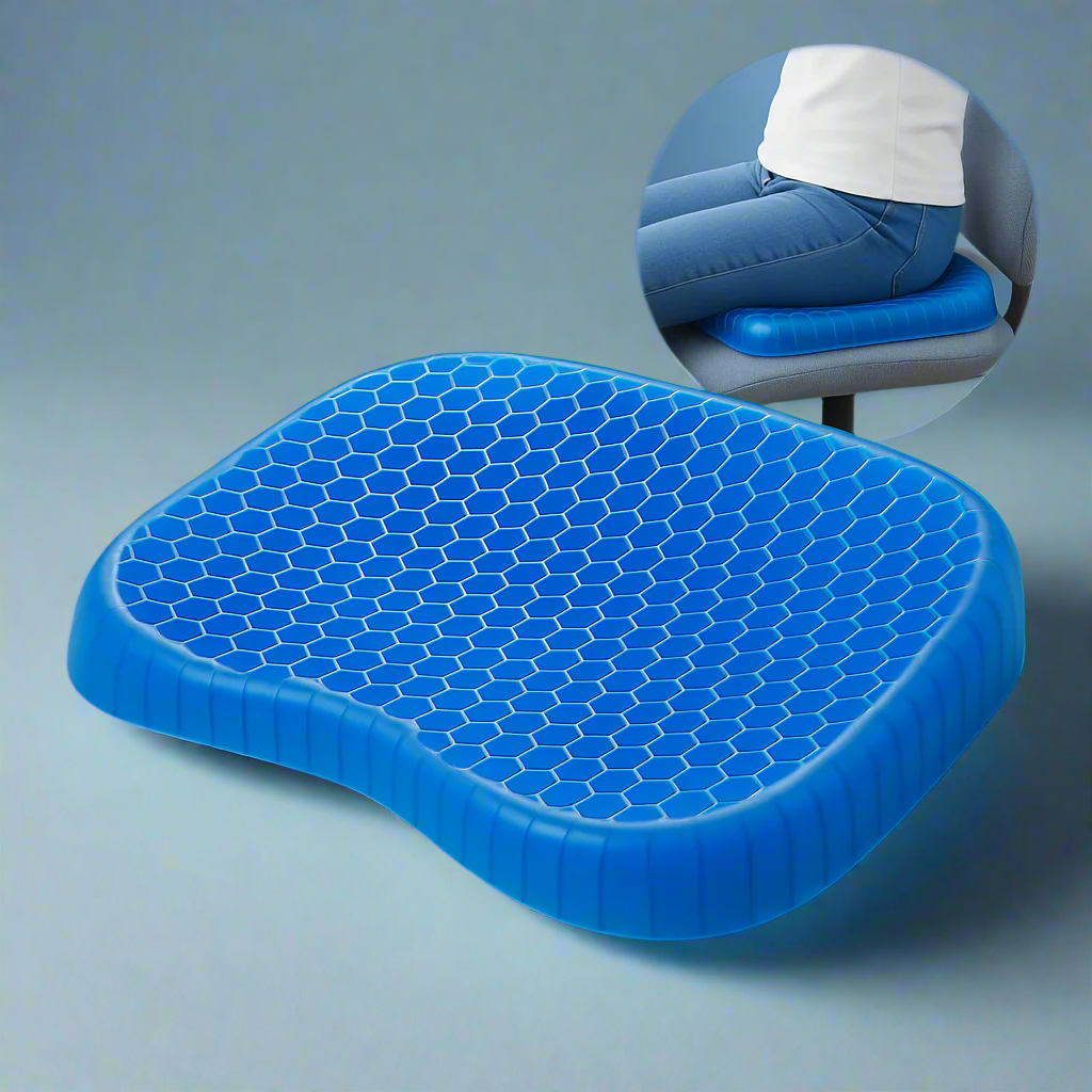 Lightweight Gel Support Cushion for Tailbone Pain Relief - Ergonomic Design