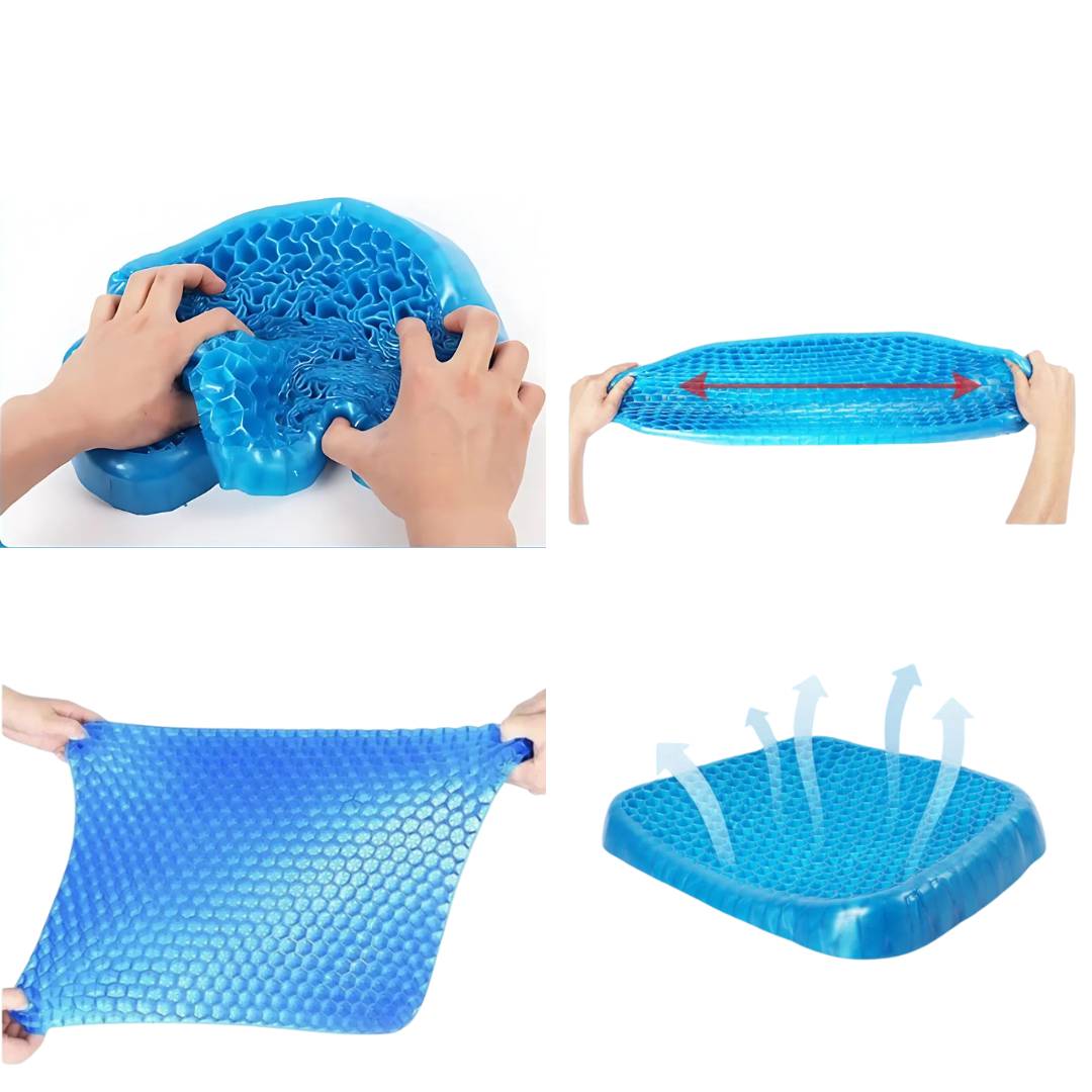 Lightweight Gel Support Cushion for Tailbone Pain Relief - Ergonomic Design
