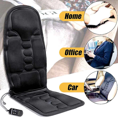 Heated Neck Support Massage Cushion for Home and Car Use