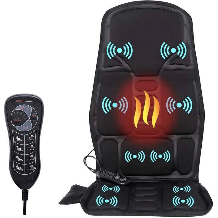 Massage Seat Cushion with Heating and 8 Vibration Levels - Rechargeable