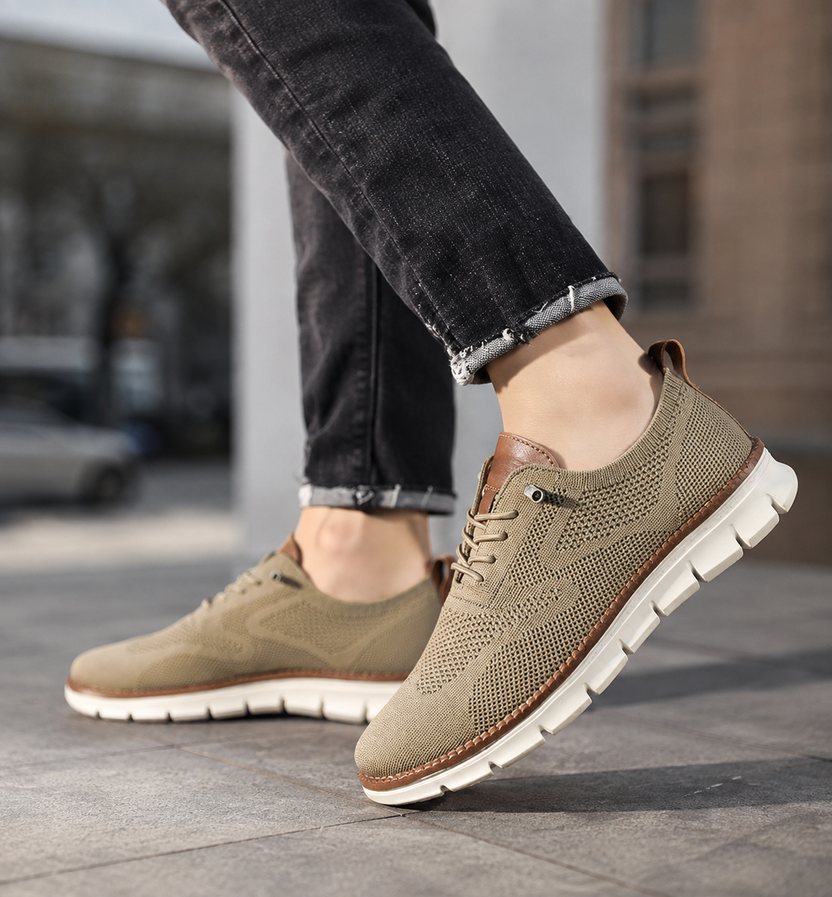 Lightweight Slip-On Walking Shoes for Comfort, Breathable Casual Sneakers with Wide Orthopedic Toe Box