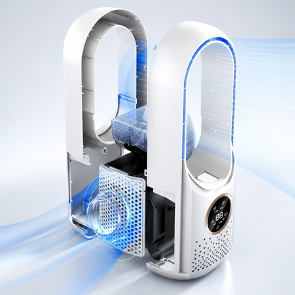 Compact Bladeless Cooling Fan – Silent Air Conditioner for Limited Areas