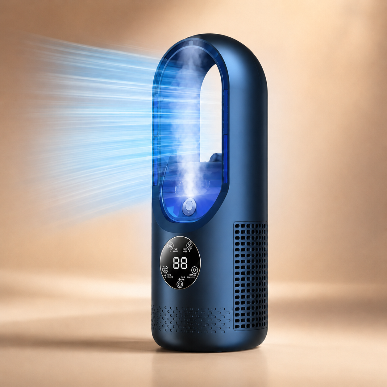 Compact Bladeless Cooling Fan – Silent Air Conditioner for Limited Areas