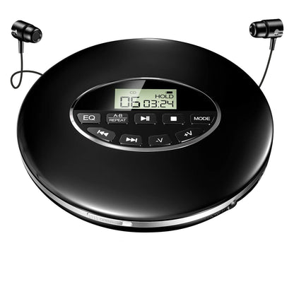 Compact Travel CD Player with Anti-Skip Technology - Portable Walkman Style