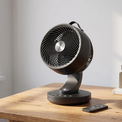 Compact Desk Fan with Remote – Silent Cooling for Office Use