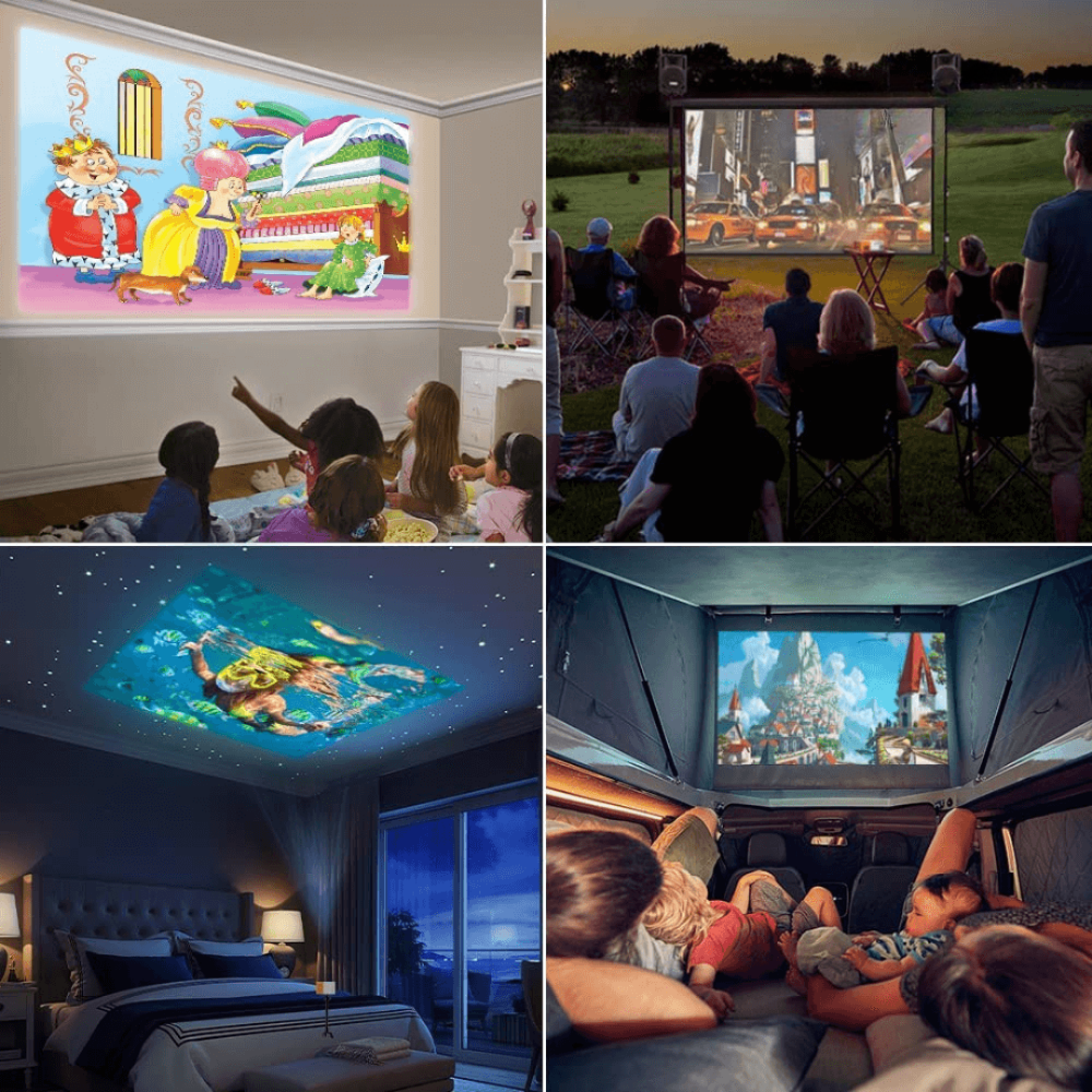 Home Mini Projector – HDMI-Compatible with 100-Inch Display
