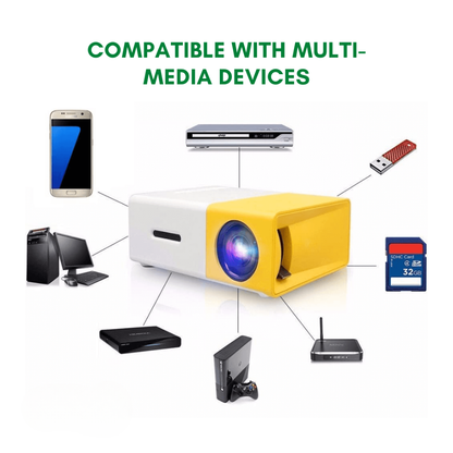 Home Mini Projector – HDMI-Compatible with 100-Inch Display