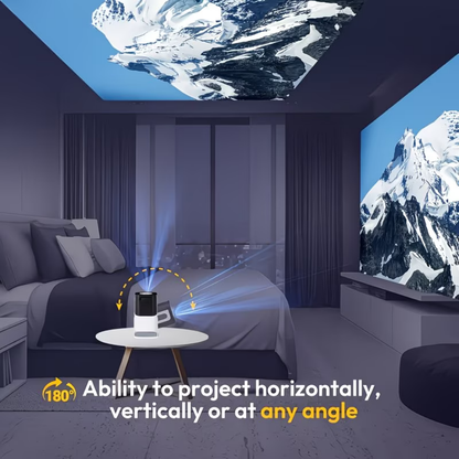Compact Mini Projector with WiFi and Bluetooth for Home and Outdoor Use