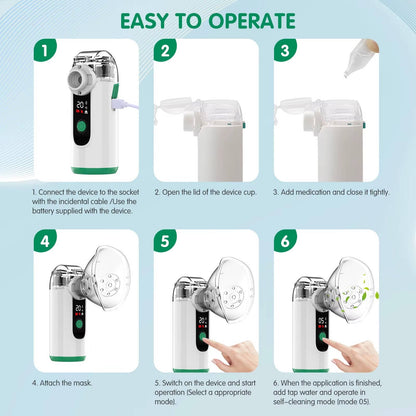 Rechargeable Inhaler with USB - Silent Mist Breathing Aid