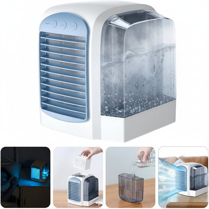 Compact Evaporative Fan with Digital Display for Small Spaces
