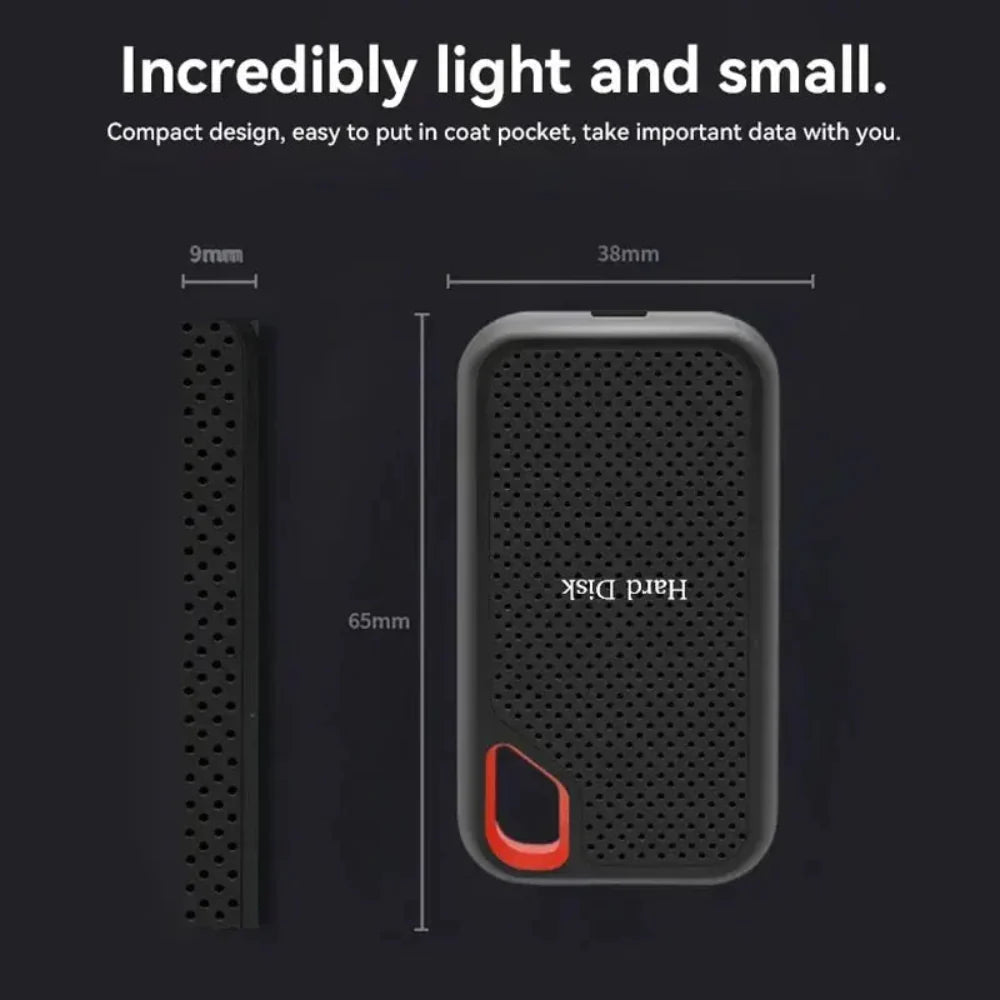 Compact Shockproof External SSD – Portable Drive for Quick File Storage