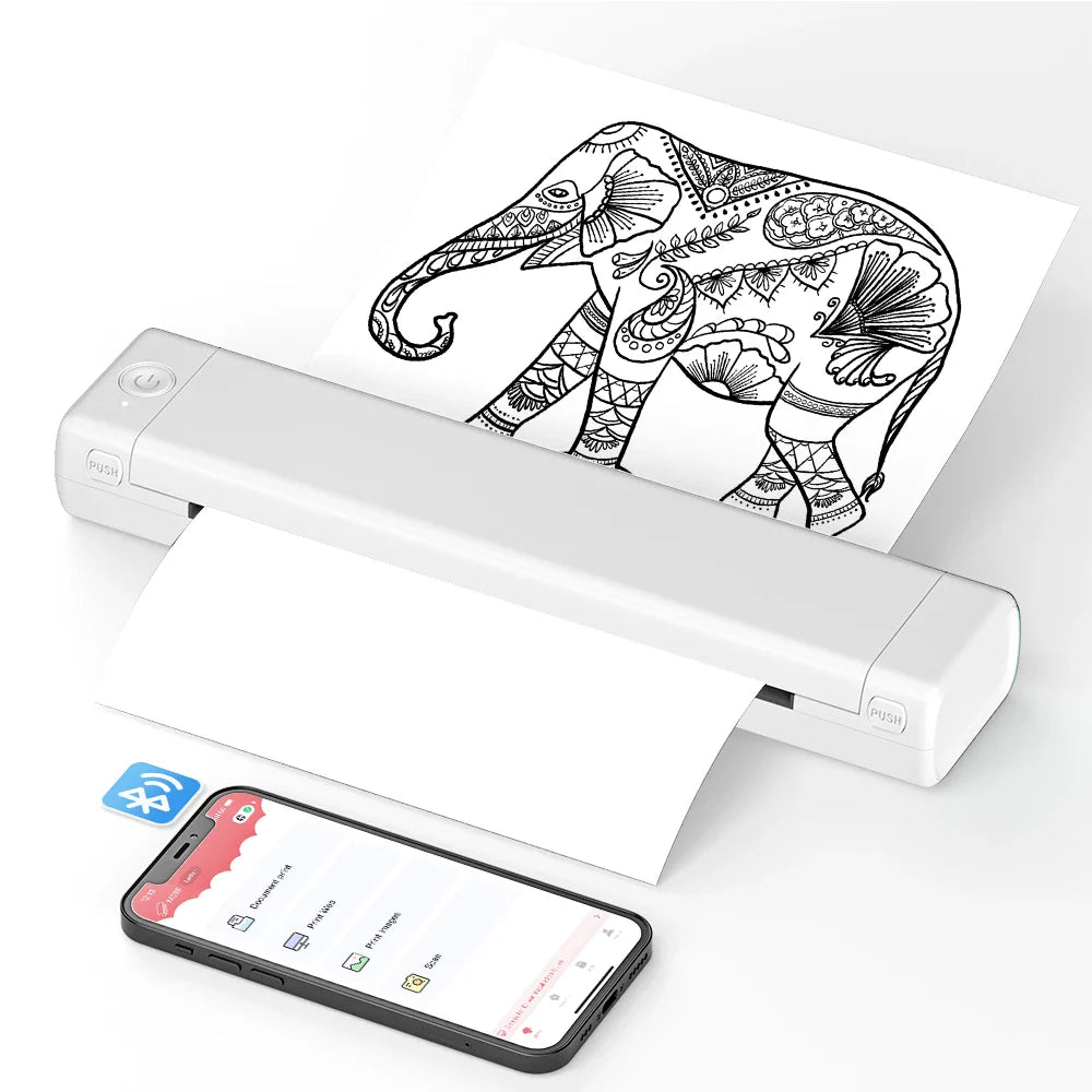Portable Thermal Printer with Bluetooth for Wireless Printing On-the-Go