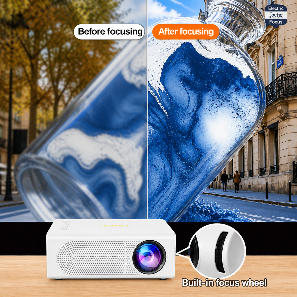 Compact 1080P Mini Projector – Ideal for Movies and Gaming