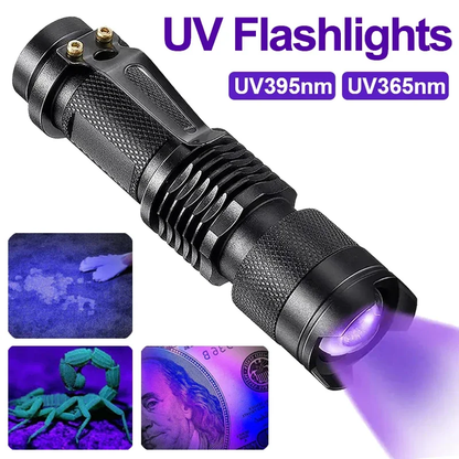 Compact UV Flashlight for Stain Detection | Portable LED Work Light