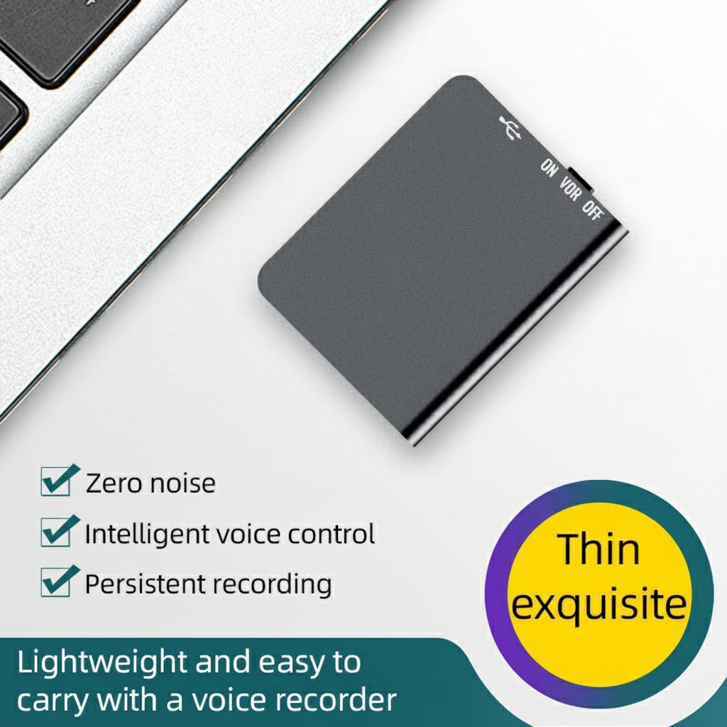 Compact Voice Recorder with Sound Activation | Stealthy Design for Simple Use