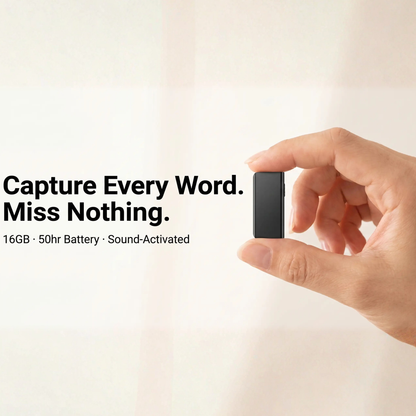 Compact Voice Recorder Featuring Noise Reduction – Ideal for Meetings and Notes