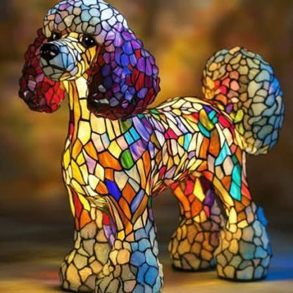 Artistic LED Table Lamp Featuring Minimalist Dog Breed Design
