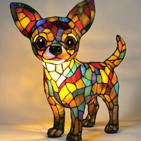 Artistic LED Table Lamp Featuring Minimalist Dog Breed Design