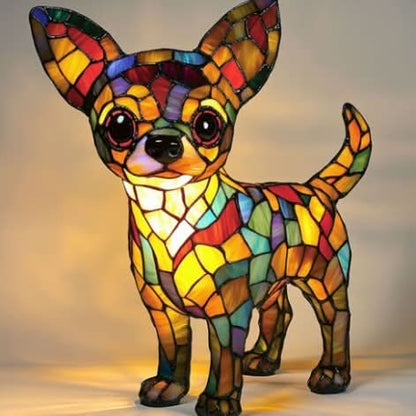 Artistic LED Table Lamp Featuring Minimalist Dog Breed Design