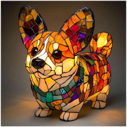 Artistic LED Table Lamp Featuring Minimalist Dog Breed Design