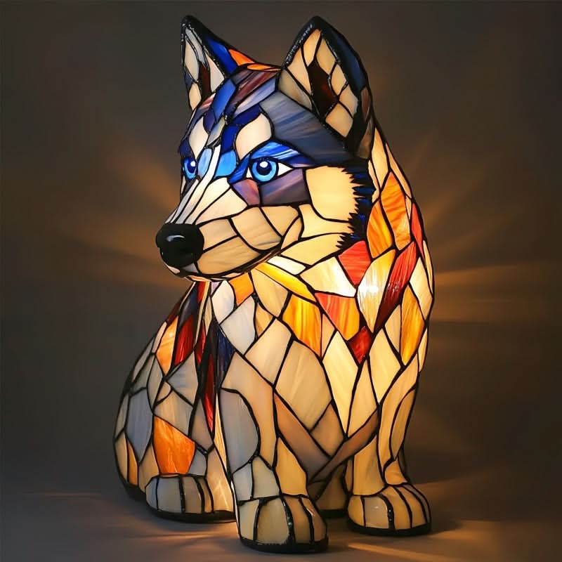 Artistic LED Table Lamp Featuring Minimalist Dog Breed Design