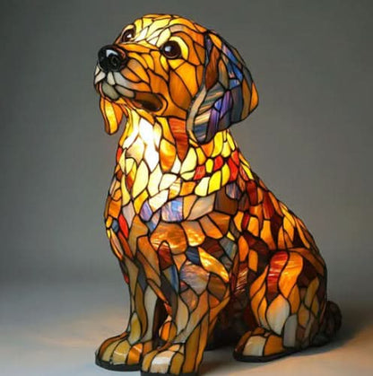 Artistic LED Table Lamp Featuring Minimalist Dog Breed Design