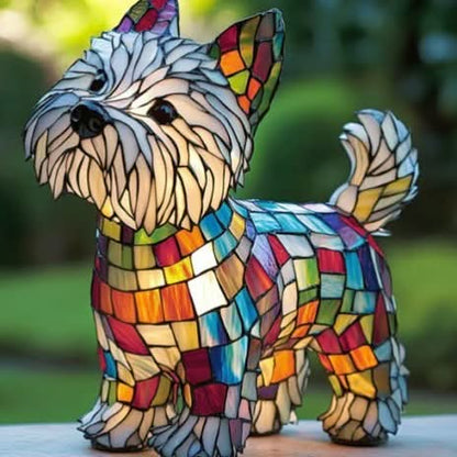Artistic LED Table Lamp Featuring Minimalist Dog Breed Design