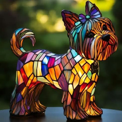 Artistic LED Table Lamp Featuring Minimalist Dog Breed Design